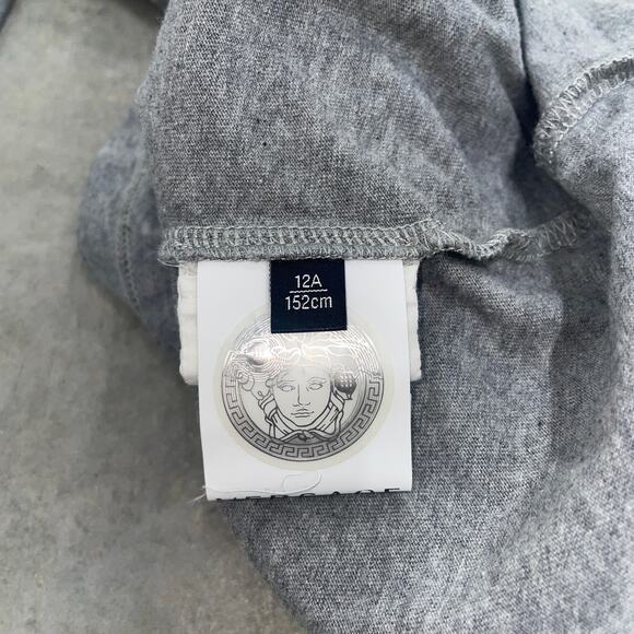 Versace Long Sleeve Glitter Shimmer Logo Made in Italy 12A Youth Big Kids - Picture 6 of 11